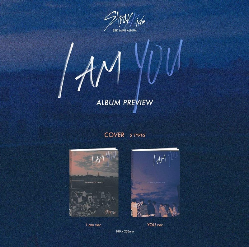 JYP Stray Kids - I am You [I am+You ver. Set] (3rd Mini Album) 2CD+Photobook+6 QR Photocards+ Double Side Extra Photocards Set - Image 2